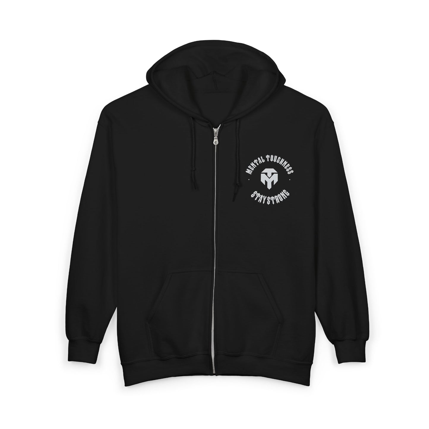 Spartan Training Full-Zip Hoodie — "Earned, Not Given" Gym Zip-Up