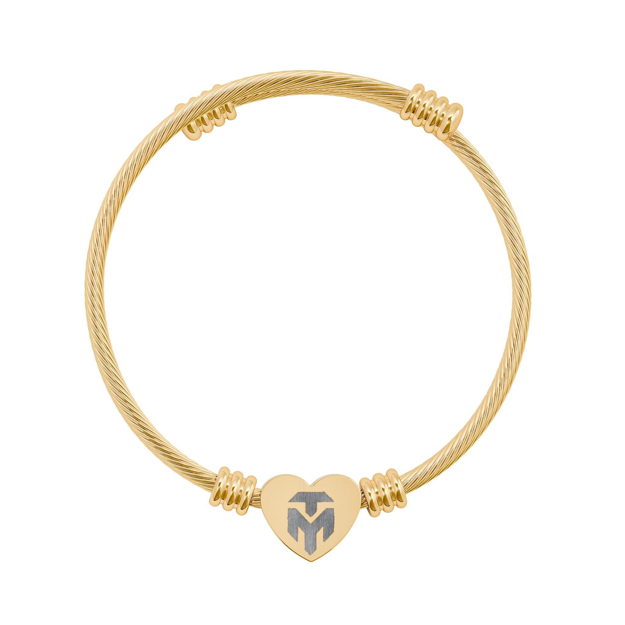 Engravable Heart Cuff Bracelet — Personalized Stacking Bangle for Gifts & Anniversaries
