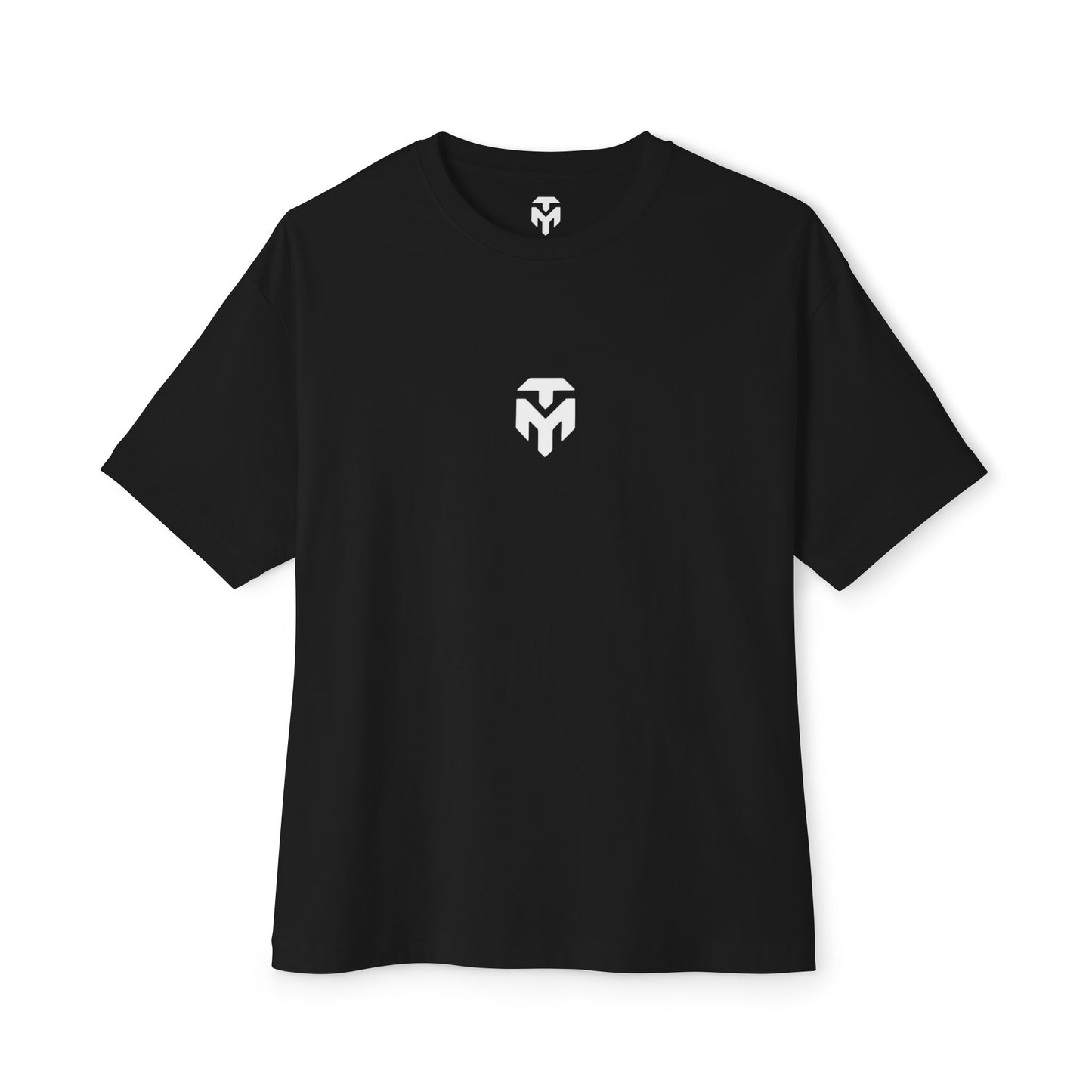 Minimalist Logo Tee — Black Oversized Boxy T-Shirt