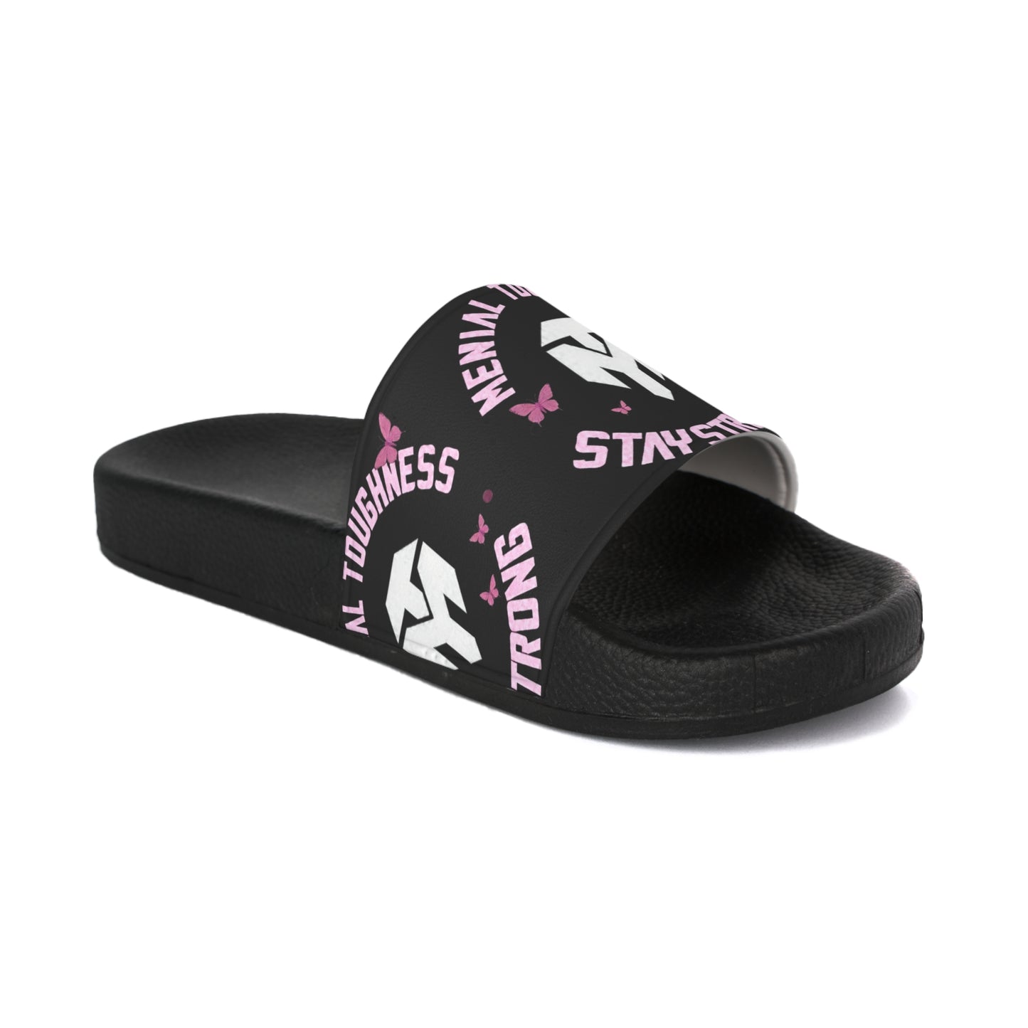 Men's Slide Sandals — 'Stay Strong' Athletic Comfort Slides