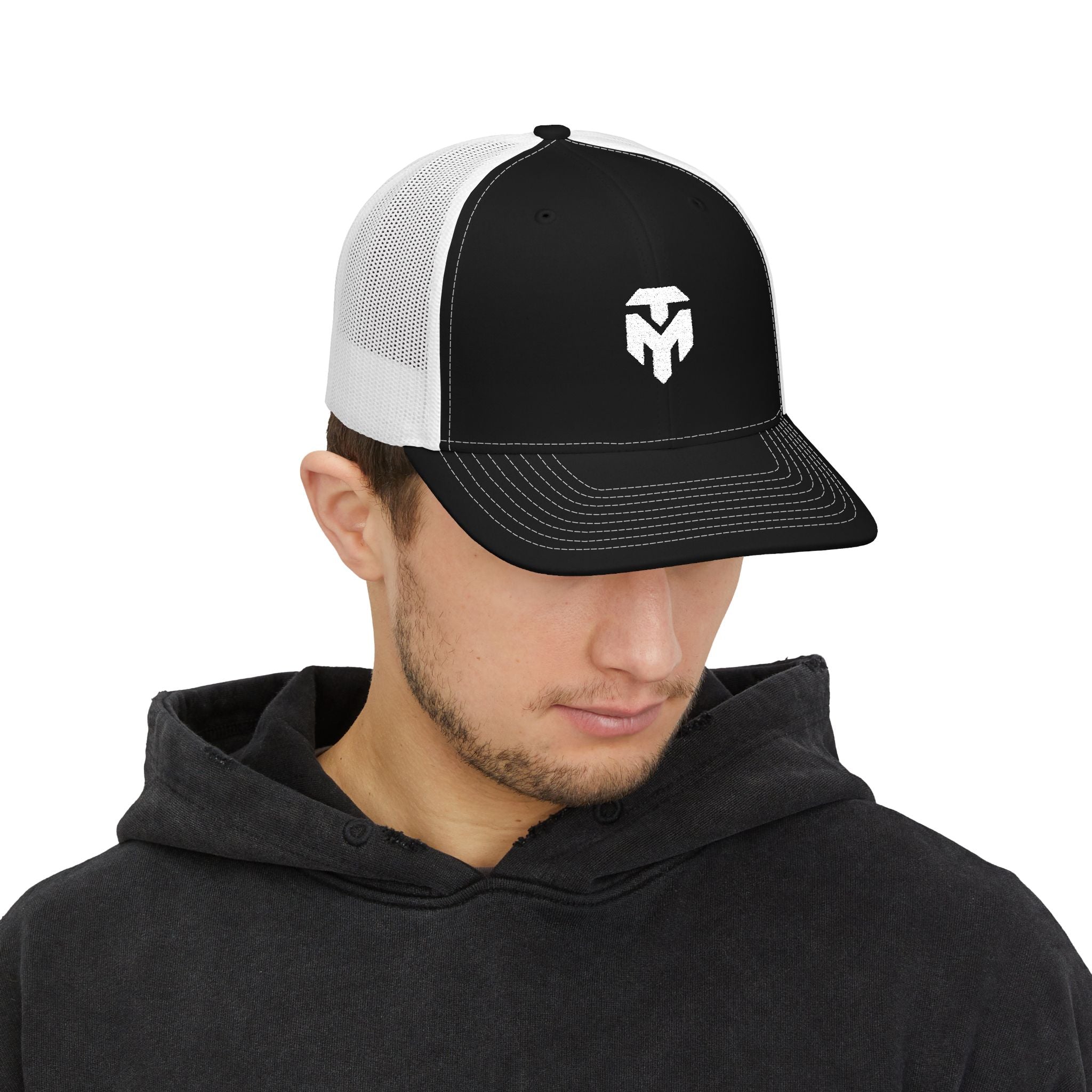 Embroidered Spartan Logo Snapback Trucker Cap
