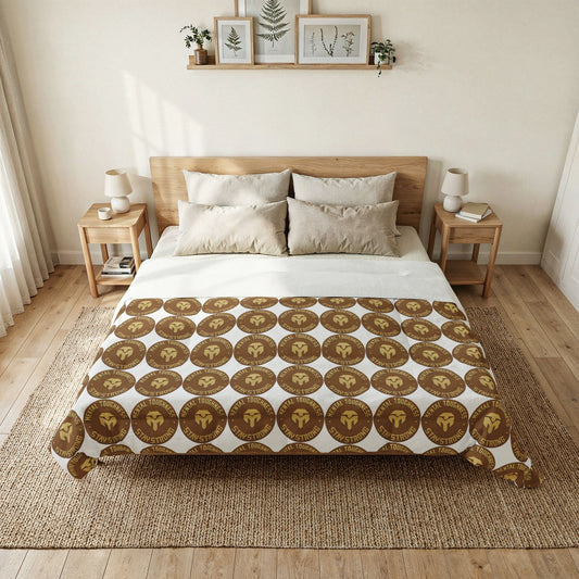 Boho Palm Pattern Cotton Comforter – Earthy Palm Circle Bedding
