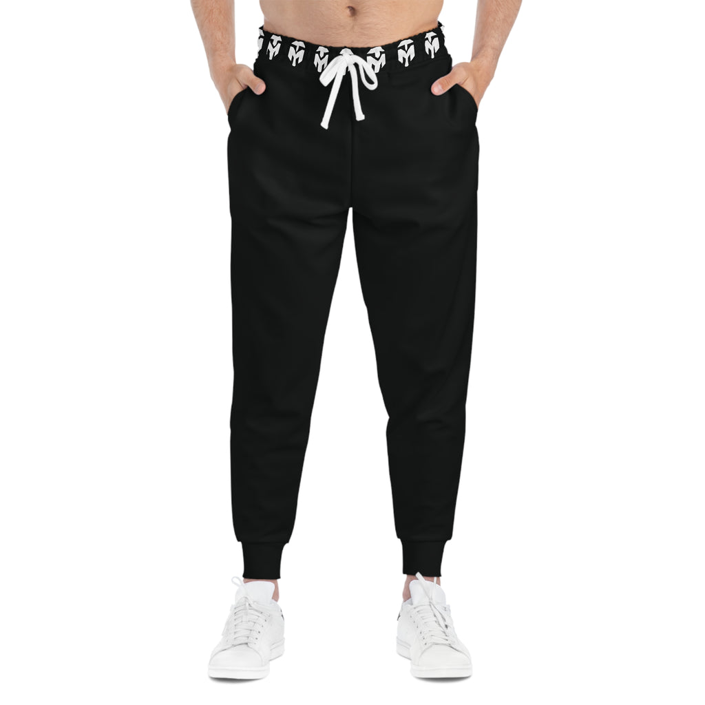 Black Athletic Joggers — Minimal Logo Performance Sweatpants
