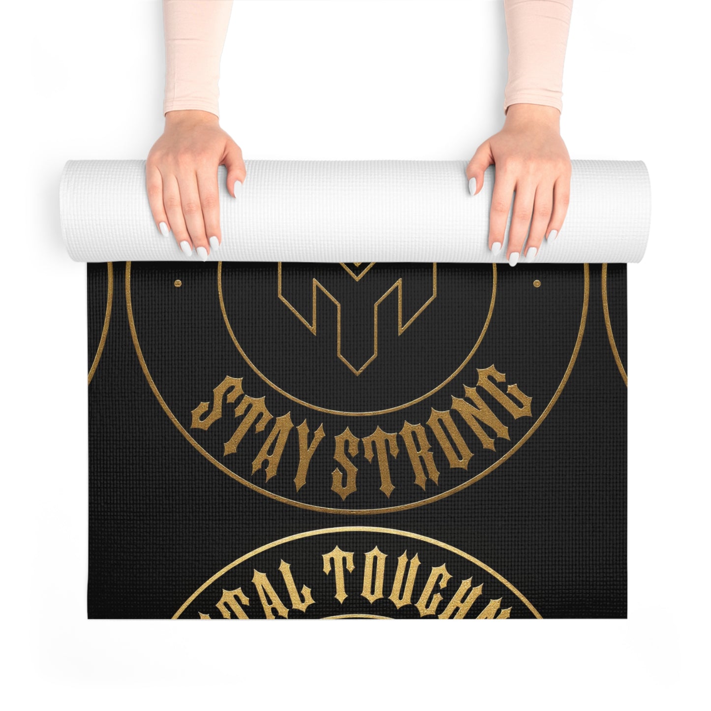 Yoga Mat — “Mental Toughness Stay Strong” Non-Slip Foam Exercise Mat