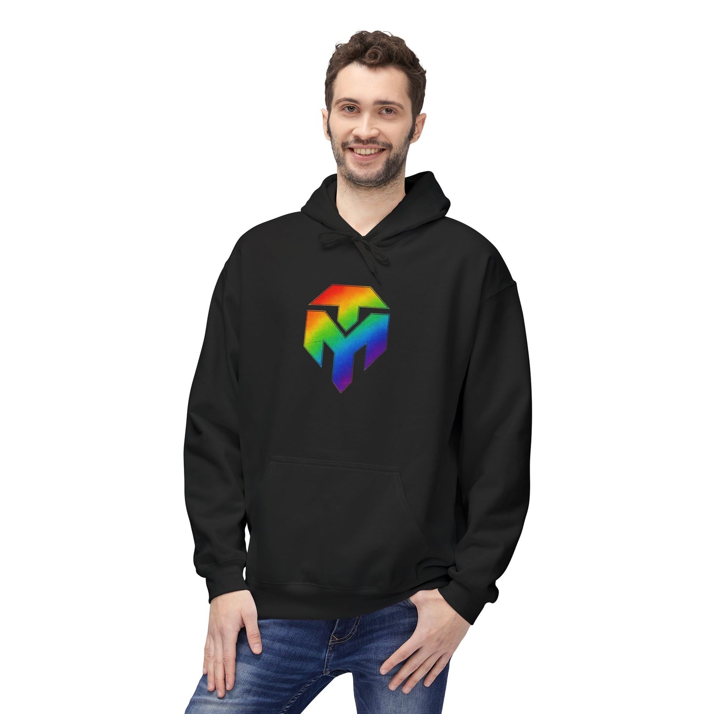 Rainbow Spartan Helmet Hoodie — LGBTQ+ Pride Warrior Pullover