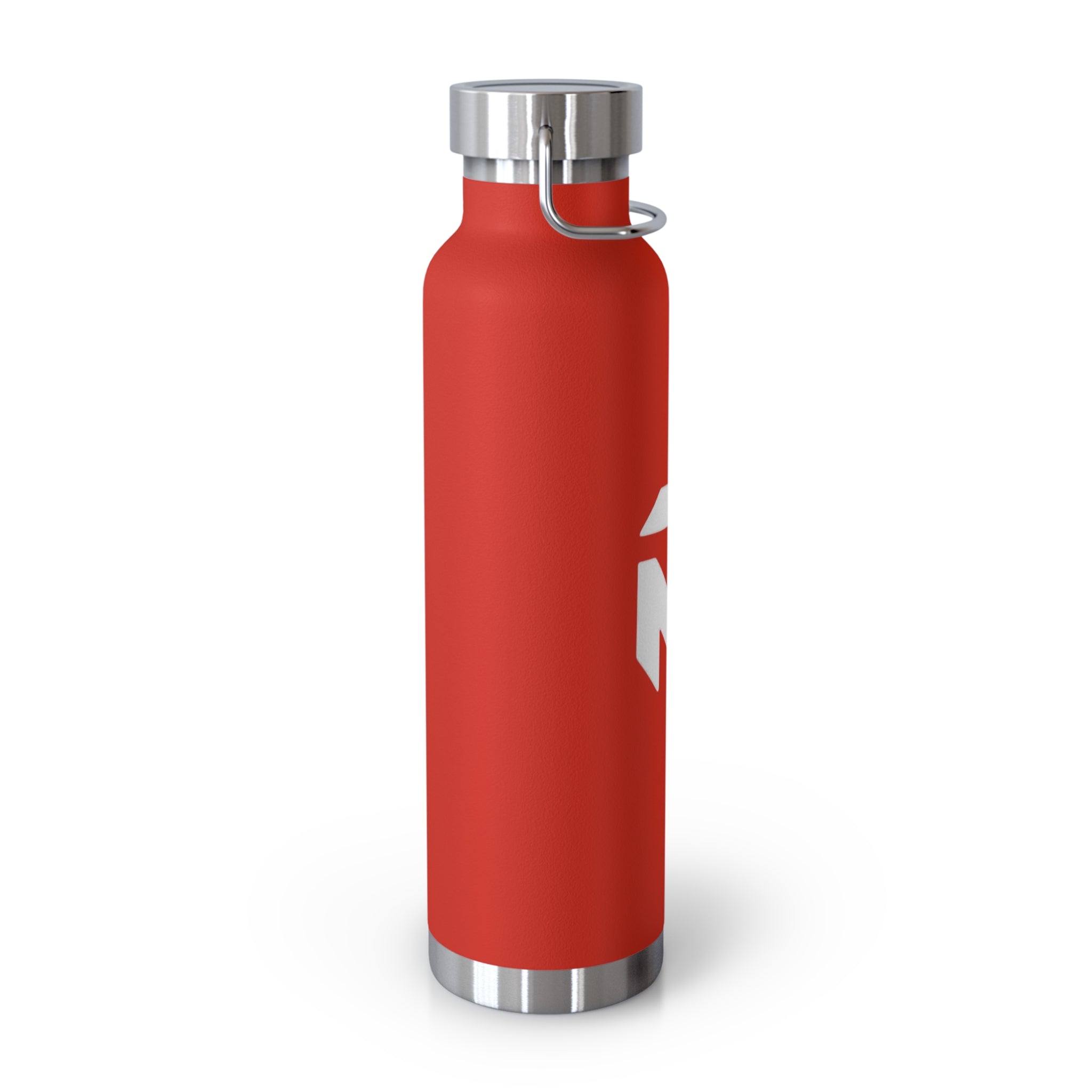 Insulated Copper Bottle 22oz – Red Vacuum Water Bottle with Minimal Logo