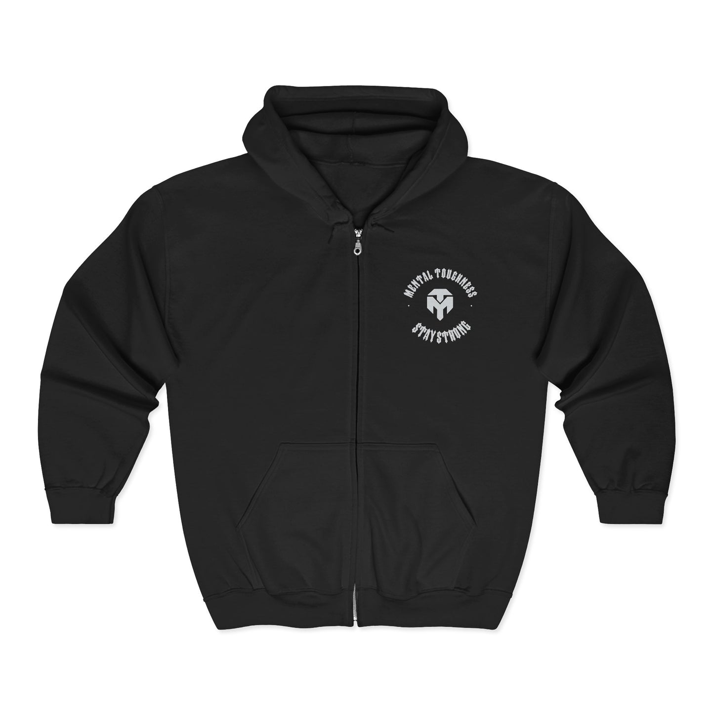 Spartan Training Full-Zip Hoodie — "Earned, Not Given" Gym Zip-Up